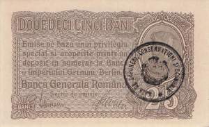Rumänien 25 Bani ro.472a stempel 1917